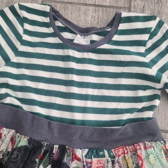 KPea toddler girl Patchwork Christmas Holiday Dress Size 5T - Picture 5 of 11